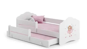 ArtAdrk Dětská postel CASIMO II | s přistýlkou ​​a zábranou Provedení: Víla s křídly