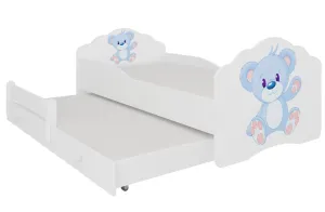 ArtAdrk Dětská postel CASIMO II | s přistýlkou Provedení: Modrý medvídek