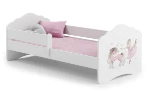 ArtAdrk Dětská postel CASIMO | se zábranou Provedení: Balerína s jednorožcem