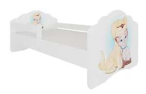 ArtAdrk Dětská postel CASIMO | se zábranou Provedení: Pejsek a kočičkou