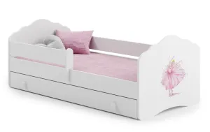 ArtAdrk Dětská postel CASIMO | se zásuvkou a zábranou Provedení: Balerína