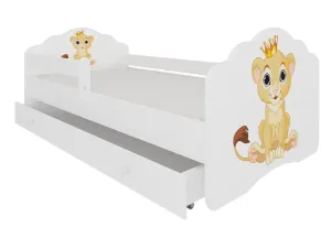 ArtAdrk Dětská postel CASIMO | se zásuvkou a zábranou Provedení: Lvík