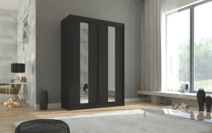 ArtAdrk Šatní skříň BALTON | 150 cm Barva: Černá