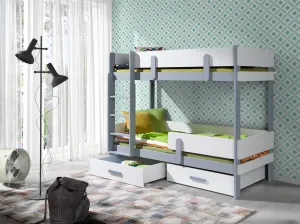 ArtBed Dětská patrová postel ETTORE | 80 x 180 cm Provedení: Moření - Akryl