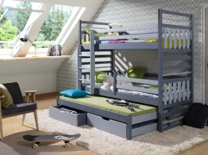 ArtBed Dětská patrová postel HIPOLIT Provedení: Borovice přírodní