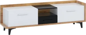 ArtCross TV stolek 2D1S BOX-09 Barva: craft zlatý/bílá/černá