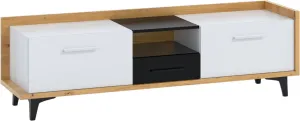 ArtCross TV stolek 2D1S BOX-09 Barva: dub artisan / bílá / černá