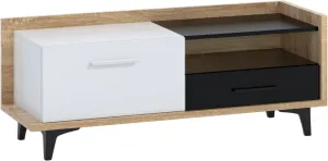 ArtCross TV stolek BOX-08 Barva: dub sonoma světlá / bílá / černá