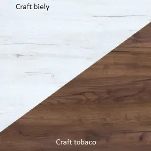 ArtCross Šatní skříň HUGO | 10 Barva: craft bílý / craft tobaco