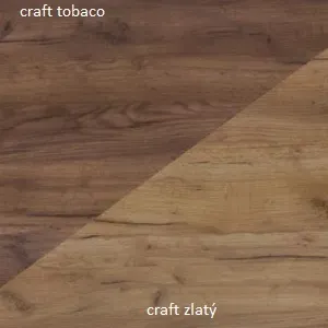 ArtCross Šatní skříň HUGO | 10 Barva: craft zlatý /craft tobaco