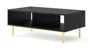 ARTBm Konferenční stolek RAVENNA B 90 | černá matná Provedení: Černý mat / zlatá podnož