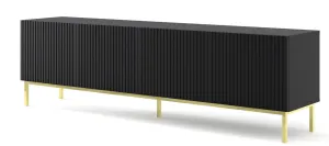 ARTBm TV stolek RAVENNA B 4D 200 | černá matná Provedení: Černý mat / zlatá podnož