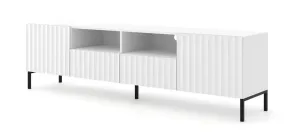 ARTBm Tv stolek WAVE 200 | 2D2S Provedení: Bílá mat / černé nohy
