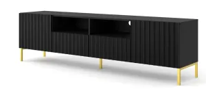ARTBm Tv stolek WAVE 200 | 2D2S Provedení: Černý mat / zlaté nohy