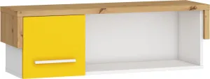 ArtCross Police se skříňkou HEY-22 | 95 Barva: Dub Artisan / bílá / žlutá