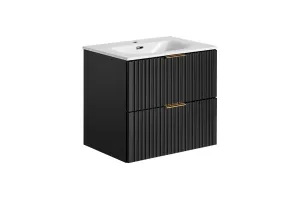 ArtCom Koupelnová skříňka s umyvadlem ADEL Black U60/1 | 60 cm #5838732