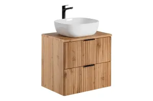 ArtCom Koupelnová skříňka s umyvadlem a deskou ADEL Oak DU60/1 | 60 cm