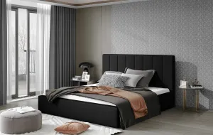 Artelta Manželská postel AUDREY s úložným prostorem | 140 x 200 cm Barva: Černá / Soft 11