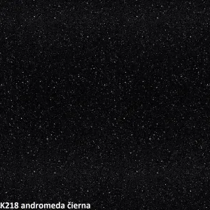 ArtExt Rohová pracovní deska - 38 mm 38 mm: Andromeda čierna K 218 GG lesk