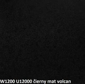 ArtExt Rohová pracovní deska - 38 mm 38 mm: Černý Mat Volcan W 1200 - U12000
