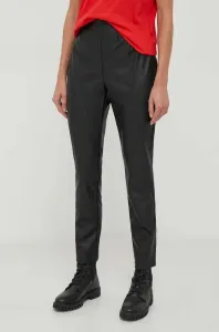Kalhoty Artigli dámské, černá barva, jednoduché, high waist #6112409
