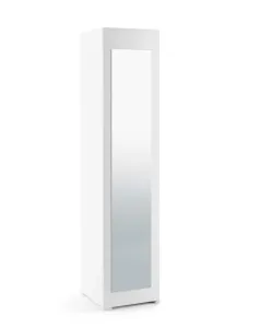 ArtPK Šatní skříň AVA 45 barevné provedení: Bílá se zrcadlem