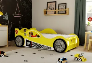 Artplast Dětská postel formulka MONZA | žlutá