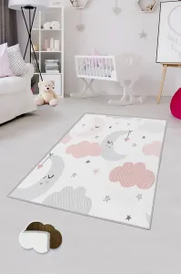 Conceptum Hypnose Dětský koberec Noční obloha 100x150 cm šedý/růžový