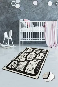 Conceptum Hypnose Dětský koberec Black City 100x160 cm bílý/černý