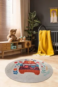 Conceptum Hypnose Dětský kulatý koberec Sweet Bear 140 cm vícebarevný