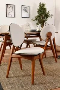 ASIR Sada jídelních židlí TOUCH V2 ořech krémová