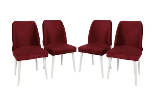 ASIR Set židlí NOVA červený bílý