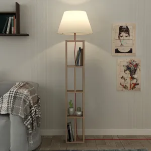 Hanah Home Stojací lampa Giorno 163,5 cm dub sonoma/bílá