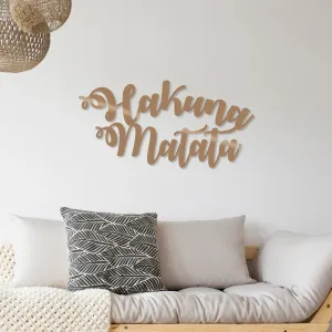 Wallity Nástěnná kovová dekorace HAKUNA MATATA zlatá