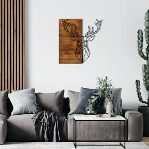 ASIR Nástěnná dekorace dřevo JELEN HLAVA 56 x 58 cm