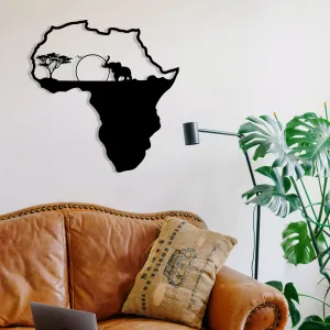 ASIR Nástěnná dekorace kov AFRIKA 55 x 57 cm