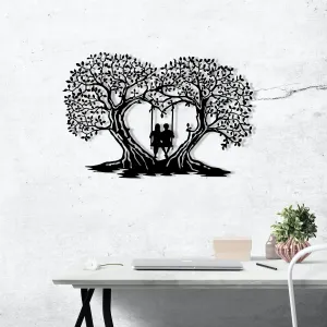 Wallity Nástěnná kovová dekorace LOVE II černá