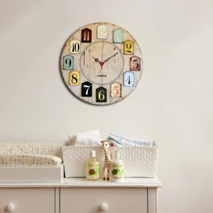 Hanah Home Nástěnné hodiny Retro 40 cm vícebarevné