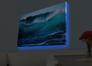 ASIR Nástěnný obraz s LED osvětlením WAVE