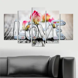 Hanah Home Vícedílný obraz Love 110x60 cm