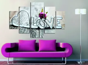 Hanah Home Vícedílný obraz Love II 92 x 56 cm