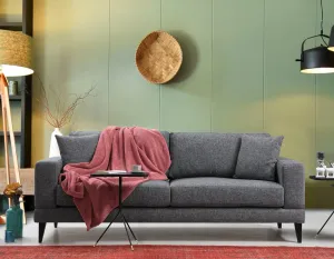 Hanah Home 3-místná pohovka Nordic 210 cm tmavě šedá
