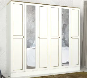Hanah Home Šatní skříň Ravenna 210 cm bílá