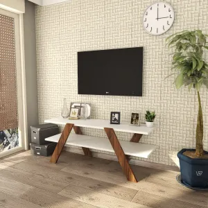 Kalune Design TV stolek BASIC 120 cm bílý/ořech