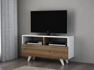 Kalune Design TV stolek NOVELLA K3 90 cm bílý/ořech