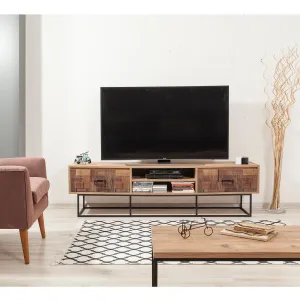 Kalune Design TV stolek UVE 180 cm borovice/černý