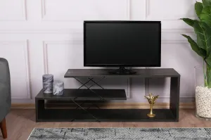 Hanah Home TV stolek Zigzag 120 cm tmavě hnědý