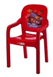 ASIR Dětská zahradní židle PATTERN červená