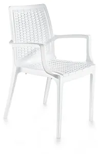 ASIR Zahradní židle RATTAN bílá