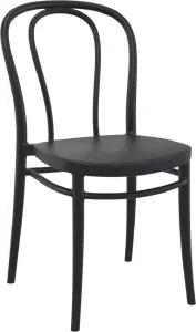 ASIR Zahradní židle set 4 ks FIBER TON černá
